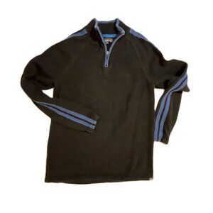 Eddie Bauer Sweater Men's1/4 Zip Pullover 100% Cotton Blue - Size Large Tall